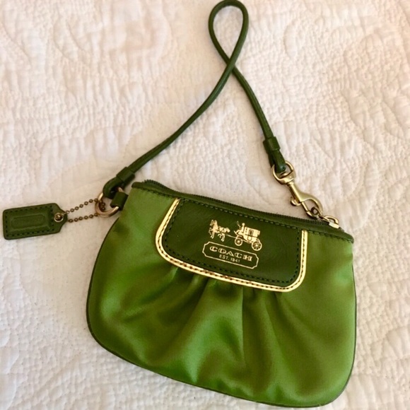 Coach Handbags - Coach Amanda mini wristlet in Key Lime Green